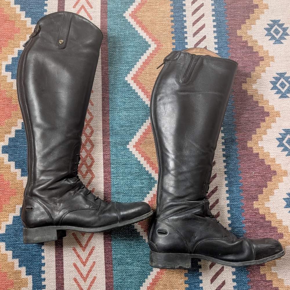 Ariat Women's Black Leather Tall Lace-Up Riding Boots